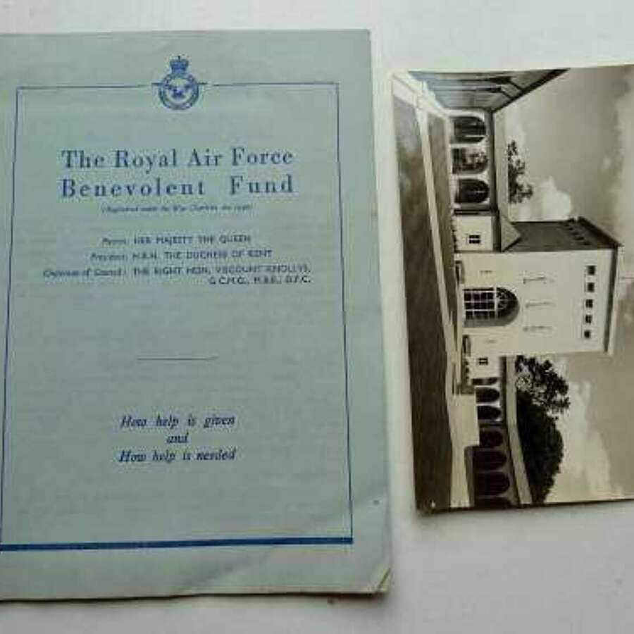 The Royal Air Force Benevolent Fund Pamphlet & Post Card