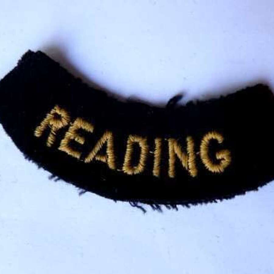 WW2 ARP & Civil Defence Breast Title For READING