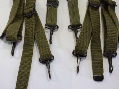 173) Good Clean Original US Army M-1943 Issue Padded Suspender Braces
