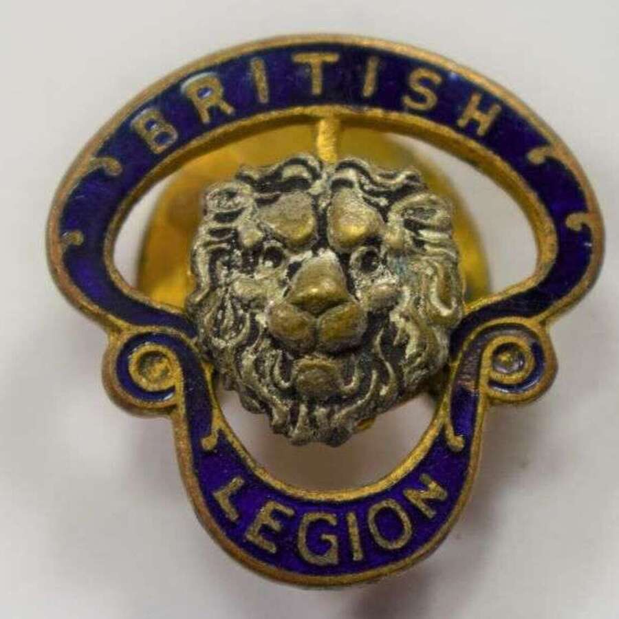 23) Vintage British Legion Enamelled Lapel Badge Large