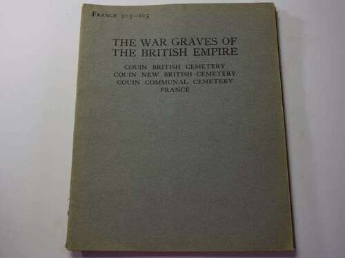 59) Original 1925 War Graves of the British Empire Booklet France 203-205