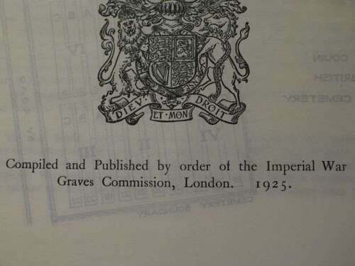59) Original 1925 War Graves of the British Empire Booklet France 203-205