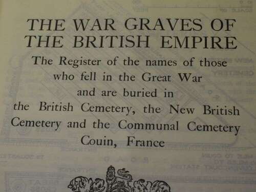 59) Original 1925 War Graves of the British Empire Booklet France 203-205