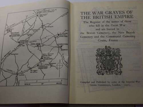 59) Original 1925 War Graves of the British Empire Booklet France 203-205