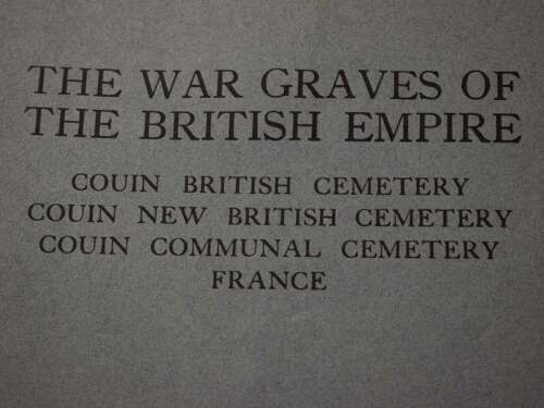 59) Original 1925 War Graves of the British Empire Booklet France 203-205