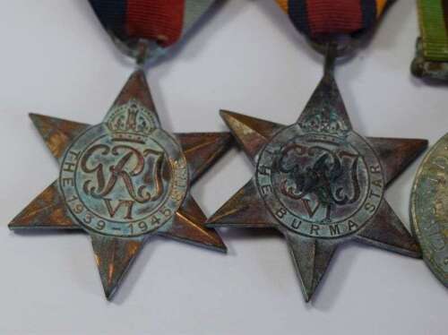 75) Dirty Tatty As Found WW2 British Medal Group of 4