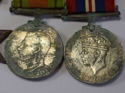 75) Dirty Tatty As Found WW2 British Medal Group of 4