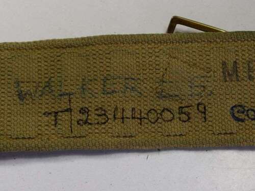 3) Post WW2 British 37 Pattern Web Belt Size Large MECo 1952