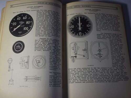 60) Large Original WW2 Airplane & Engine Maintenance For The Air Mechanic 1939