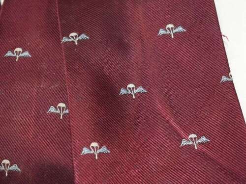 59) Excellent Original WW2 – 1950s Parachute Regiment Maroon Tie