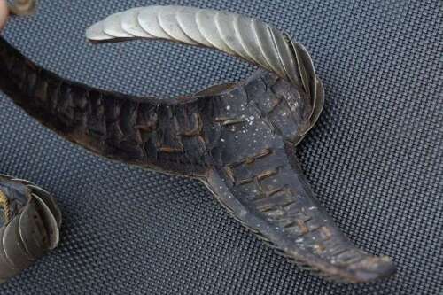 7) Lovely Victorian to 1930s Fire Brigade Officers Metal Scale Epaulettes.
