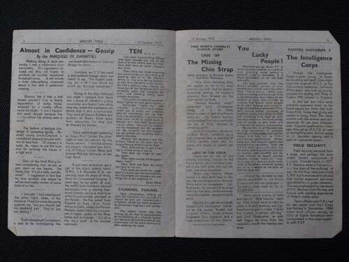 106) Good Original WW2 Royal Navy Small Newspaper Argosy Times Jan 12th 1943