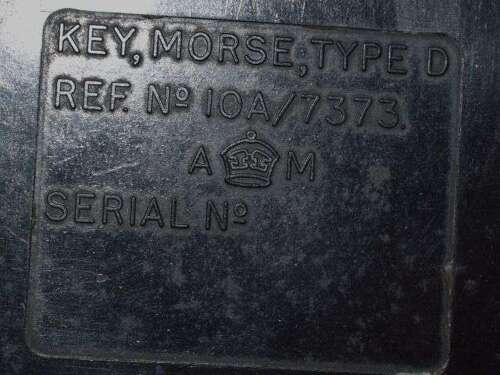 33) Excellent Original WW2 RAF Bakelite Morse Key Type D Ref No 10A/7373