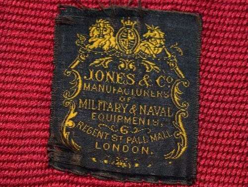 55) Lovely Victorian British Army Maroon Waist Sash with 2 Tassels By Jones & Co