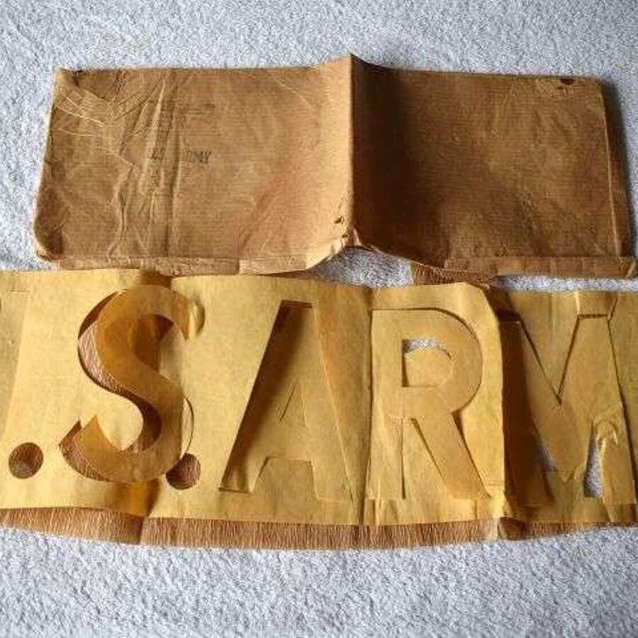 70) Original Unissued WW2 US Military Issue Stencil Set U.S.ARMY. In original Packaging