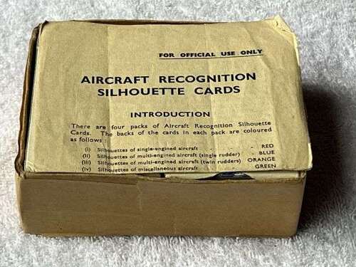 37) Good Complete Original Official WW2 British Aircraft Recognition Silhouette Cards Set 1942
