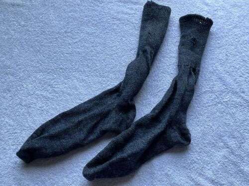 72) Original WW2 Pattern RAF Issue Airman's Blue/Grey Woolen Socks Dated 1949 Some Damage