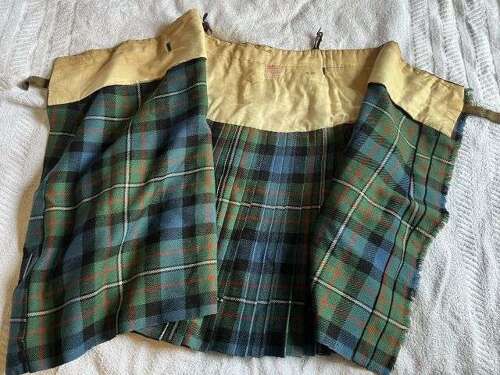 54) Excellent Original Early Post WW2 Scottish Regiments Officers Tartan Kilt Named & Dated 1950