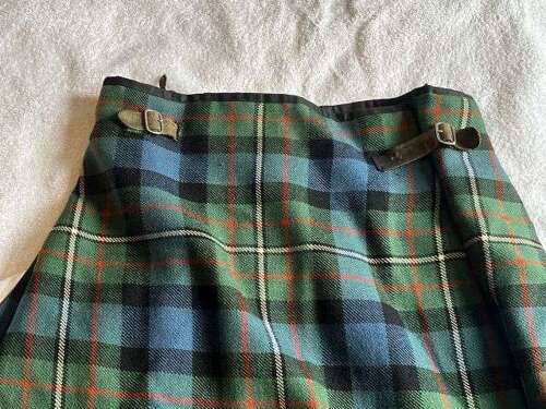 54) Excellent Original Early Post WW2 Scottish Regiments Officers Tartan Kilt Named & Dated 1950