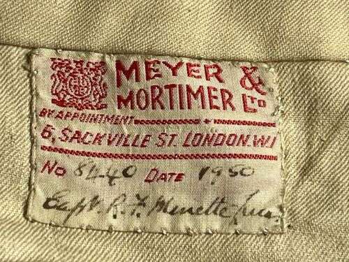 54) Excellent Original Early Post WW2 Scottish Regiments Officers Tartan Kilt Named & Dated 1950