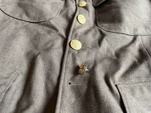 77) Nice Original WW2 US Army Officers M-1940 Jacket With Original Insignia 1940