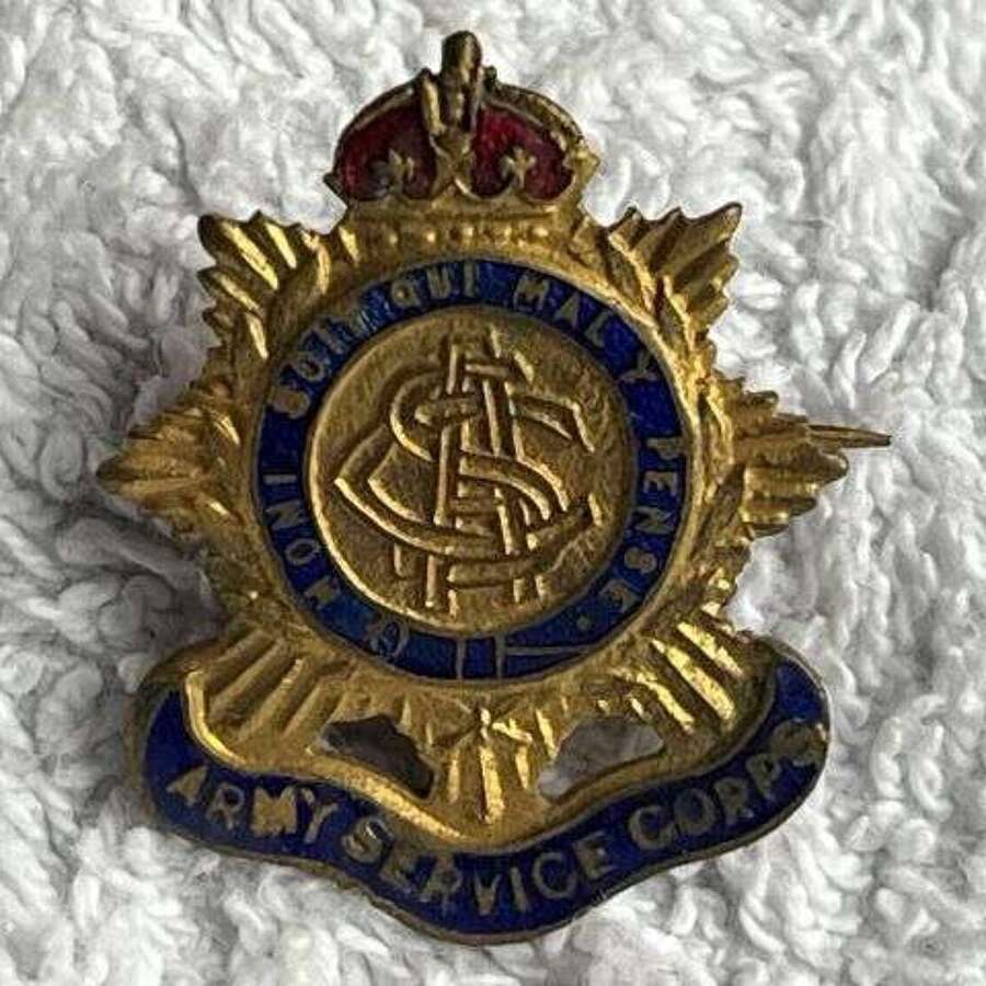 102) Lovely Original WW1 Army Service Corps Sweetheart Brooch