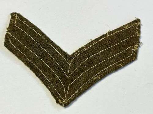 132) Original WW2 Uniform Removed Tropical Issue Corporals Rank Stripes