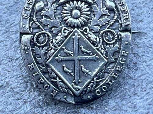 101) Excellent Original Early Ripon College Ornate Pin Badge