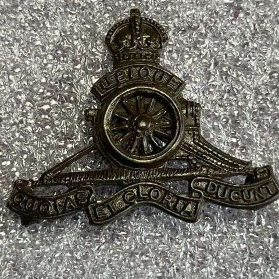 43) Nice Original WW1 WW2 Pin Back Bronze Sweetheart Brooch to The Royal Artillery