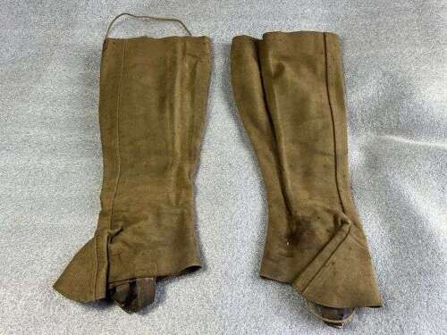 8) Unusual Pre WW1-WW1 British/US Military Rubberised Waterproof Gaiters