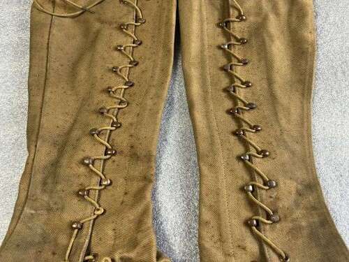 8) Unusual Pre WW1-WW1 British/US Military Rubberised Waterproof Gaiters
