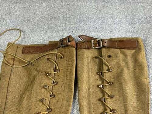 8) Unusual Pre WW1-WW1 British/US Military Rubberised Waterproof Gaiters
