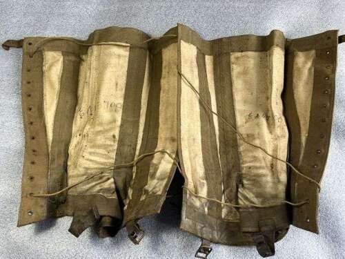 8) Unusual Pre WW1-WW1 British/US Military Rubberised Waterproof Gaiters