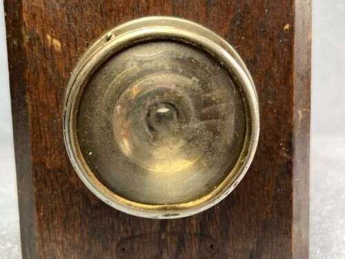 72) Good Original WW1 British Army Officers Wooden Battery Lamp