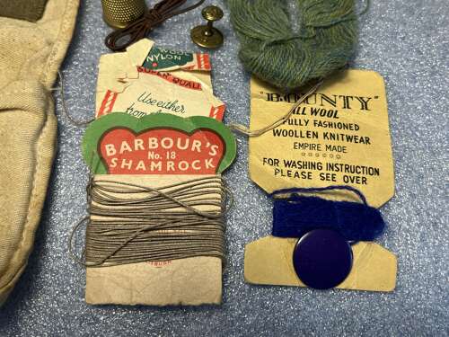 85) Good Used Original WW2 British Military Housewife Sewing Kit Named Numbered To A Woman