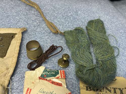 85) Good Used Original WW2 British Military Housewife Sewing Kit Named Numbered To A Woman