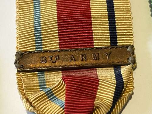 46) Set of 4 Full Size WW2 Medals & Cert 39-45, Africa & 8th Army Bar, Defence & War Medal