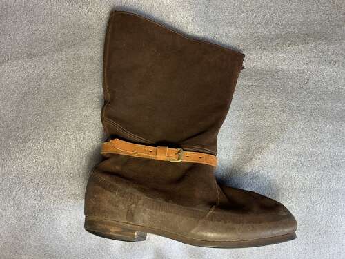 91) Excellent Clean Original WW2 RAF 1941 Pattern Flying Boots In A Size 9
