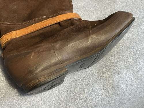 91) Excellent Clean Original WW2 RAF 1941 Pattern Flying Boots In A Size 9