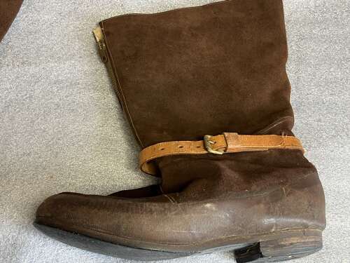 91) Excellent Clean Original WW2 RAF 1941 Pattern Flying Boots In A Size 9