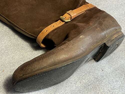 91) Excellent Clean Original WW2 RAF 1941 Pattern Flying Boots In A Size 9