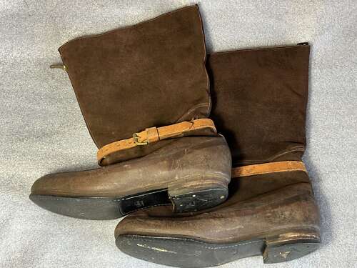 91) Excellent Clean Original WW2 RAF 1941 Pattern Flying Boots In A Size 9