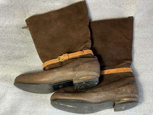 91) Excellent Clean Original WW2 RAF 1941 Pattern Flying Boots In A Size 9