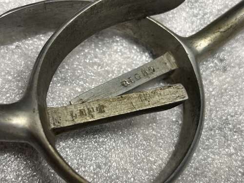 112) Very Nice 1930s British Cavalry Officers Removeable Spurs & 1934 Dated Leather Case