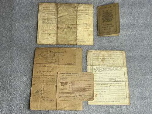 5) A Set Of 5 Tatty Original WW1 Papers To Frederick P Crane ASC From Malmesbury, Wilts