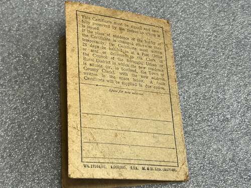 5) A Set Of 5 Tatty Original WW1 Papers To Frederick P Crane ASC From Malmesbury, Wilts