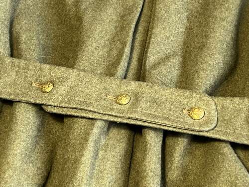 33) Original WW2 British 1940 Pat Greatcoat 101 Hampshire AA Z Rocket Battery Portsmouth