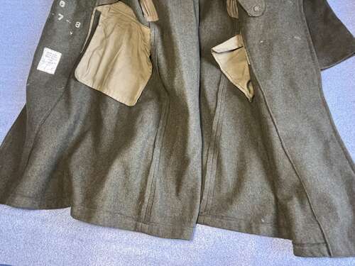 33) Original WW2 British 1940 Pat Greatcoat 101 Hampshire AA Z Rocket Battery Portsmouth