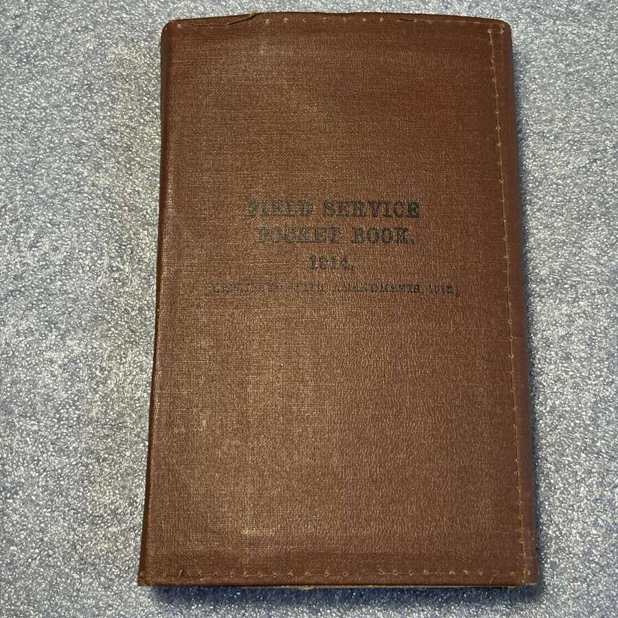 63) Good Original WW1 British Army Officers Field Service Pocket Book 1914 Reprinted 1916