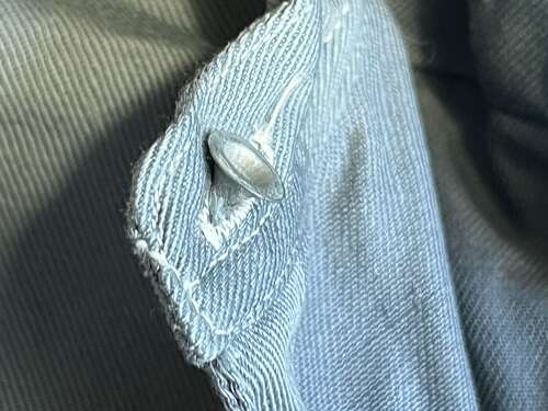 11) Unusual Late WW2 Early Post War RAF Full Button Front Collarless Shirt